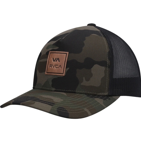 RVCA VA All The Way Curved Brim Trucker Hat - Picture 1 of 9